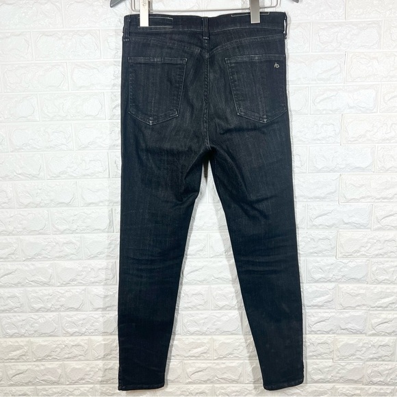 Rag & Bone High Rise Ankle Skinny Jeans Split Hem Size 29 - Picture 3 of 6